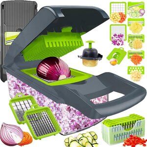 16-in-1 Vegetable Chopper, Dewpeton Mandoline Slicer, Veggie Chopper